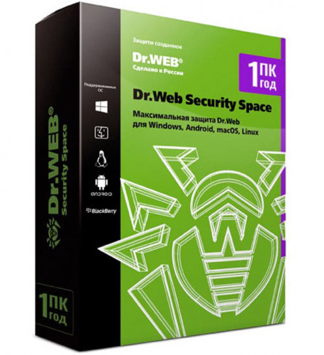 Dr.Web Security Space КЗ на 12+3 мес. 1 лиц. (ESD) LHW-BK-12M-1-A2