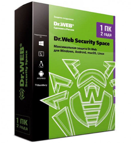 Dr.Web Security Space КЗ продление на 24 мес. 1 лиц. (ESD) LHW-BK-24M-1-B3