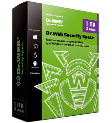 Dr.Web Security Space продление на 36 мес.1 лиц. КЗ (ESD) LHW-BK-36M-1-B3