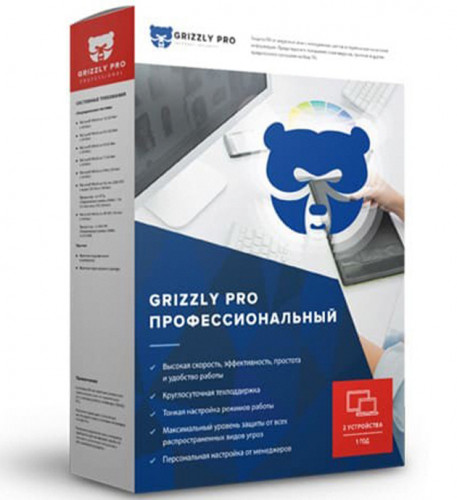 Антивирус Grizzly Professional для бизнеса 12 мес. 2 ПК