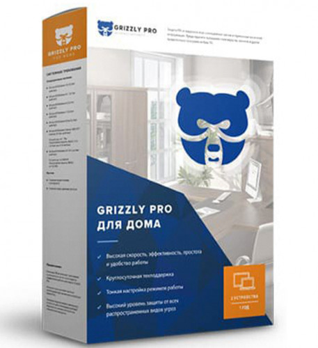 Антивирус Grizzly Professional для бизнеса 1 лицензия на 4 ПК